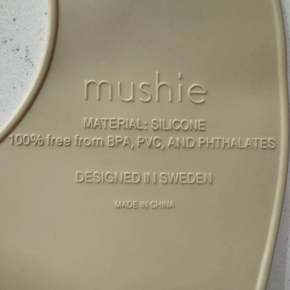 Mushie Silicone Bib (Lilac Flowers)